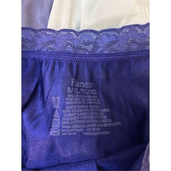 6 pairs Hanes size 8/XL nylon panties lot multi color NEW - Picture 2 of 6